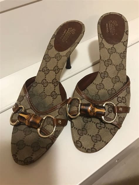 vintage gucci sandals shells tassle|Vintage Gucci Sandals .